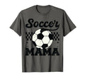 Checkered Soccer Mama Soccer Mom T-Shirt - Casual Everyday Wear Unisex