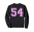 54 Number Fifty Four Sports Varsity Sweatshirt - Graphic Print Men Women