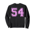 54 Number Fifty Four Sports Varsity Sweatshirt - Graphic Print Men Women