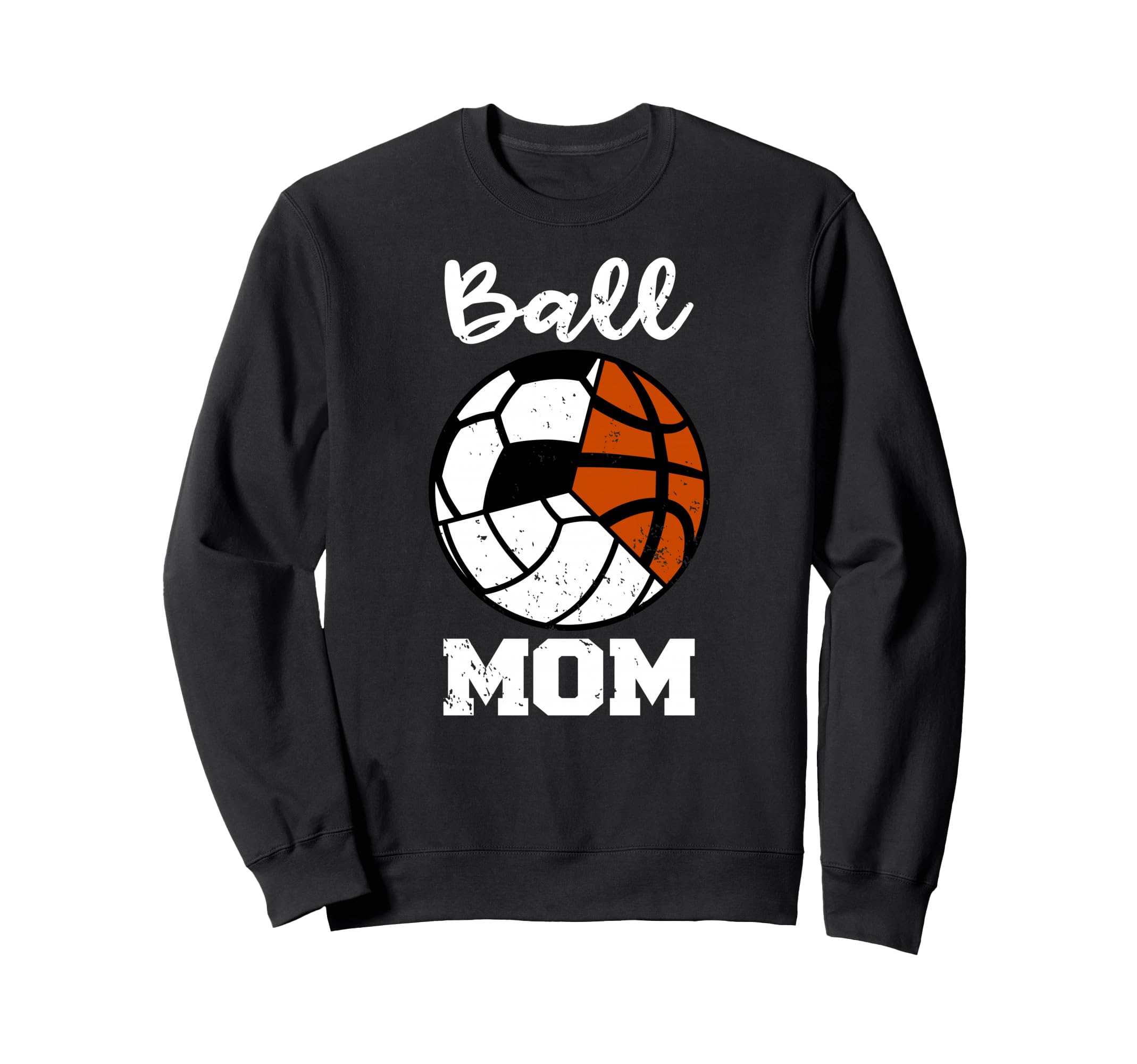 Ball Mom Funny Soccer Volleyball Sweatshirt - Aesthetic Graphic for Adults