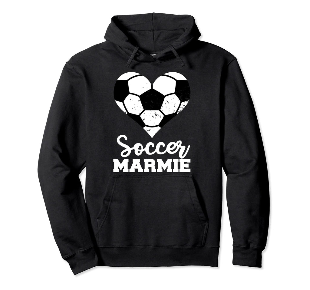 Soccer Marmie Funny Soccer Heart Hoodie - Aesthetic Graphic for Adults