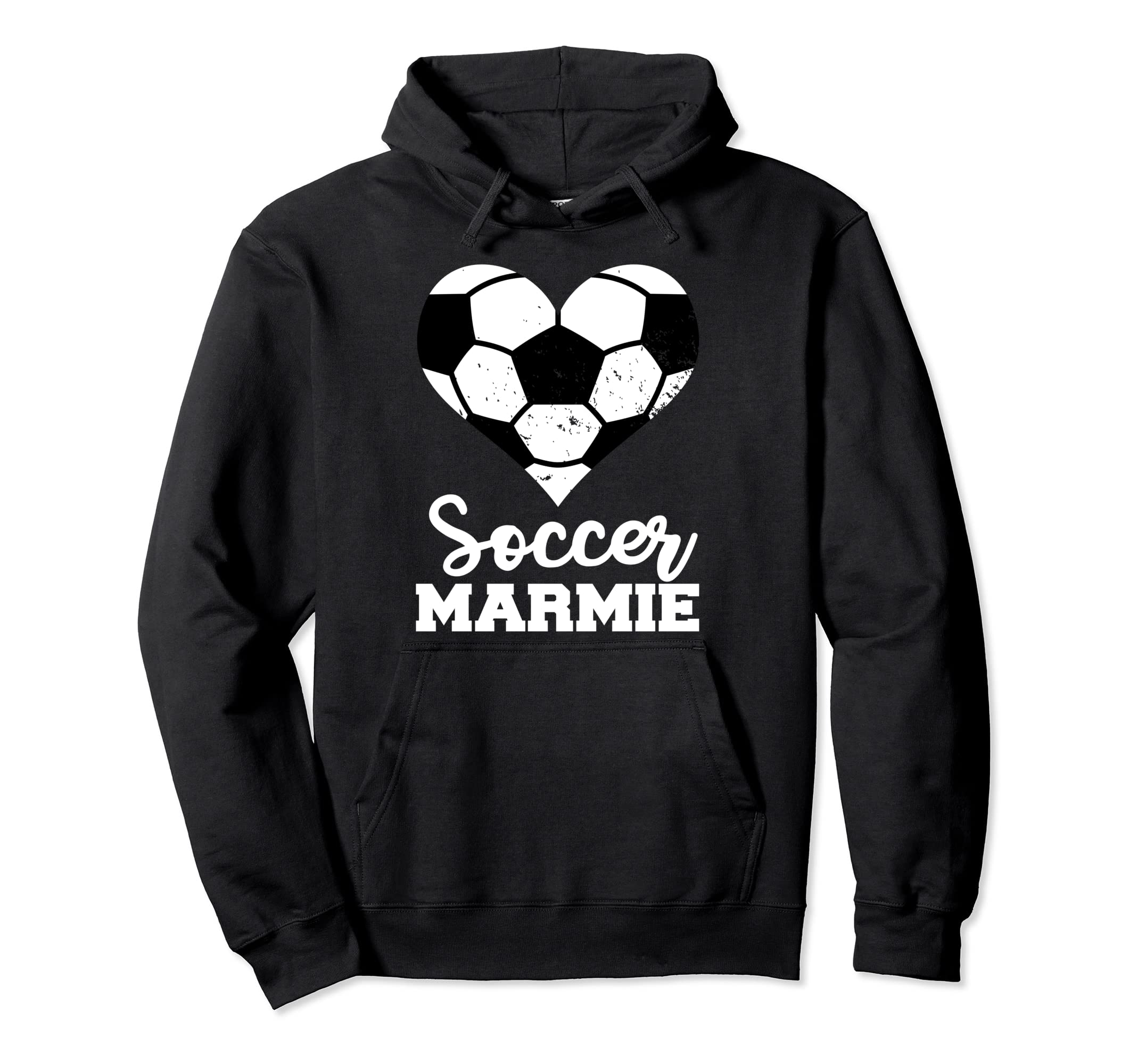 Soccer Marmie Funny Soccer Heart Hoodie - Aesthetic Graphic for Adults