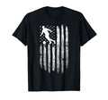 American Flag Soccer Soccer T-Shirt - Novelty Apparel Unisex