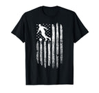 American Flag Soccer Soccer T-Shirt - Novelty Apparel Unisex