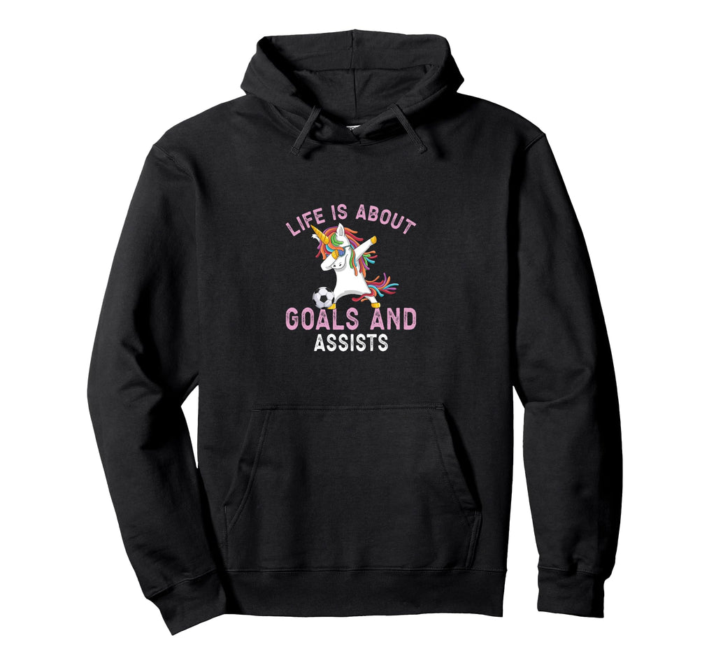 Funny Life Is About Goals And Assists Hoodie - Unique Graphic Men Women