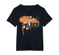 I Bleed Black Orange Sports Team Game T-Shirt - Fun Novelty Design Unisex