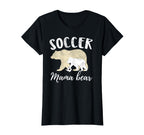 Soccer Mama Bear Mothers Day T-Shirt - Graphic Print for Adults