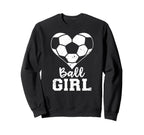 Ball Heart Funny Soccer Gameday Sweatshirt - Fun Novelty Design Unisex