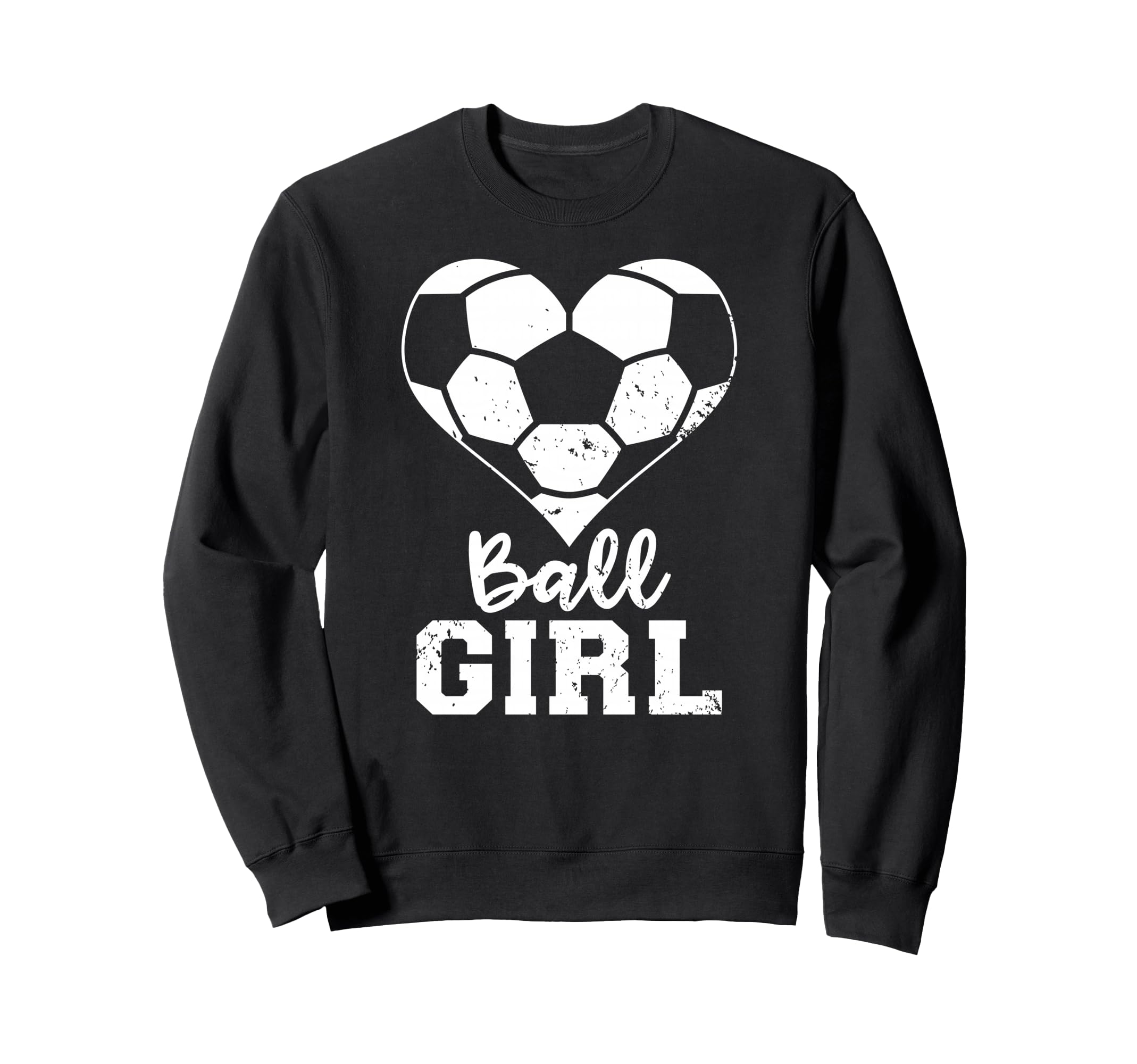 Ball Heart Funny Soccer Gameday Sweatshirt - Fun Novelty Design Unisex