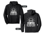 Football Soccer Center We Work Hard So Hoodie - Minimalist Print Unisex