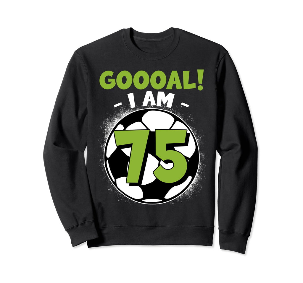 75 Year Old Birthday Soccer Themed Sweatshirt - Trendy Graphic for Adults
