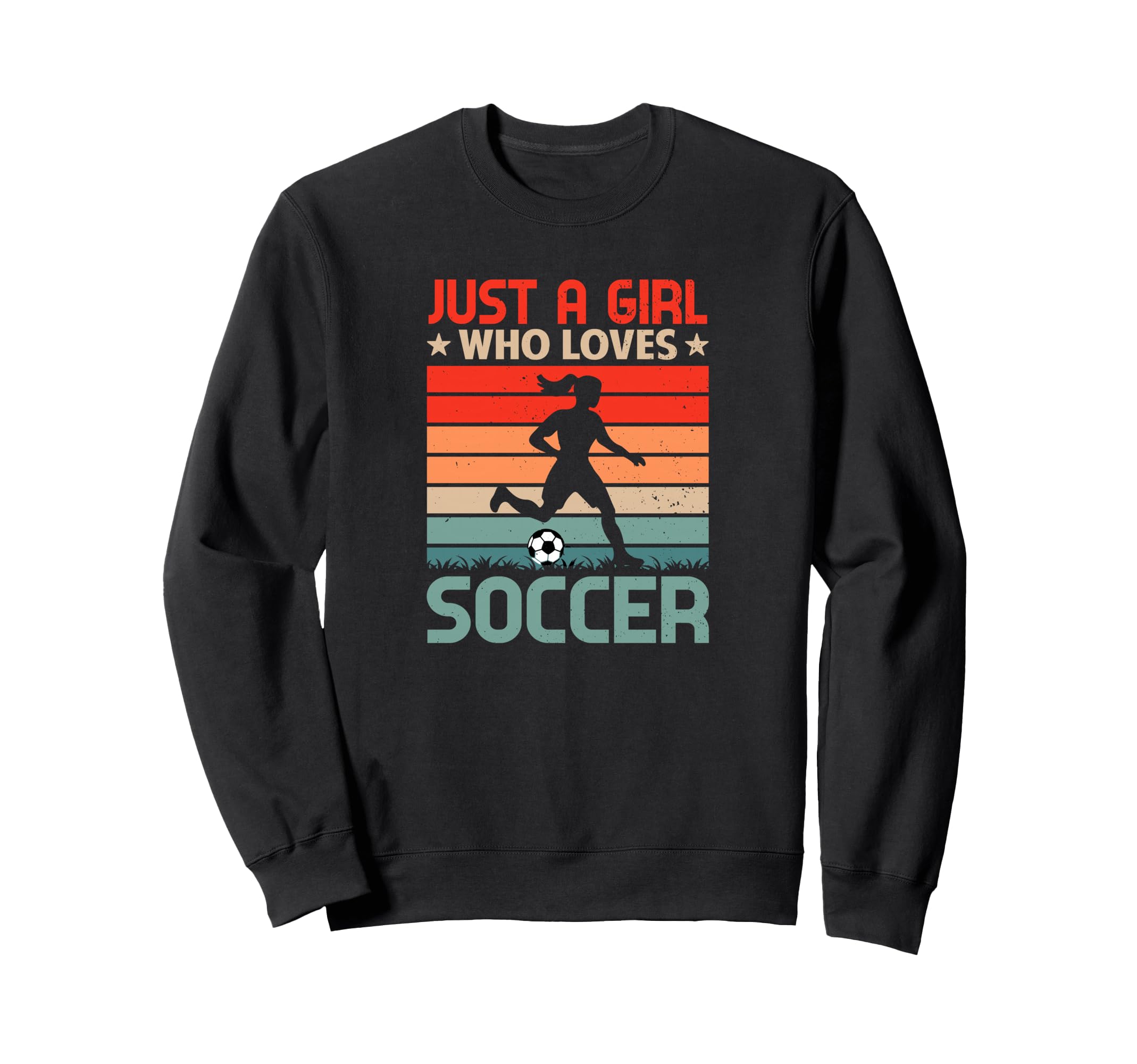 Soccer Player Just Who Loves Soccer Sweatshirt - Aesthetic Graphic Unisex