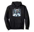 Holiday Striker Reindeer Soccer Snowy Hoodie - Aesthetic Graphic Unisex