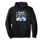 Holiday Striker Reindeer Soccer Snowy Hoodie - Aesthetic Graphic Unisex