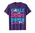 Gender Reveal Goals Or Bows Sister T-Shirt - Custom Art Print for Adults