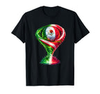 Mexican Flag Soccer Ball Tornado Mexican T-Shirt - Trendy Graphic Unisex