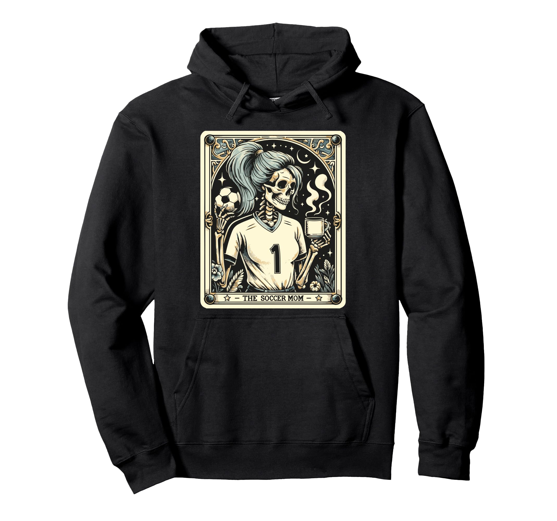 Soccer Mom Soccer Mum Tarot Card Hoodie - Unique Graphic Unisex