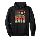 Awesome Since 2012 Soccer 14Th Birthday Hoodie - Fun Novelty Design Unisex