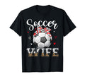 Womens Soccer Wife Headband Leopard T-Shirt - Minimalist Print Men Women