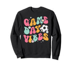 Groovy Soccer Game Day Vibes Game Sweatshirt - Aesthetic Graphic Men Women