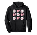 Soccer Coquette Bow Soccer Mom Sister Hoodie - Minimalist Print for Adults