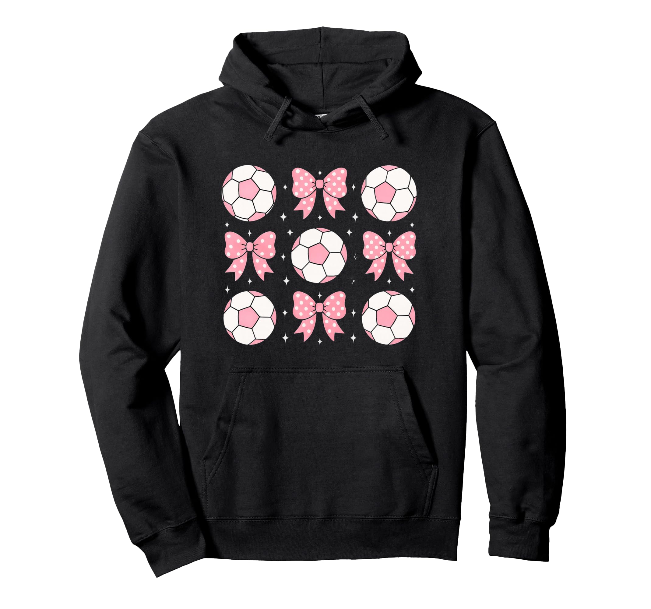 Soccer Coquette Bow Soccer Mom Sister Hoodie - Minimalist Print for Adults