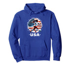 American Flag Soccer Womens Soccer Hoodie - Fun Novelty Design Unisex