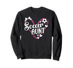 Soccer Aunt Heart Aunt Soccer Sweatshirt - Custom Art Print Men Women