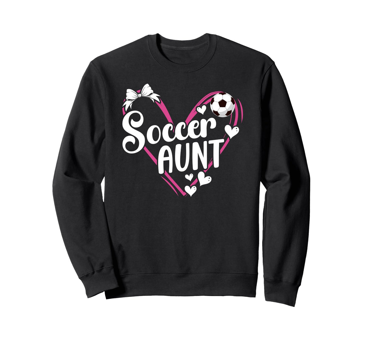 Soccer Aunt Heart Aunt Soccer Sweatshirt - Custom Art Print Men Women