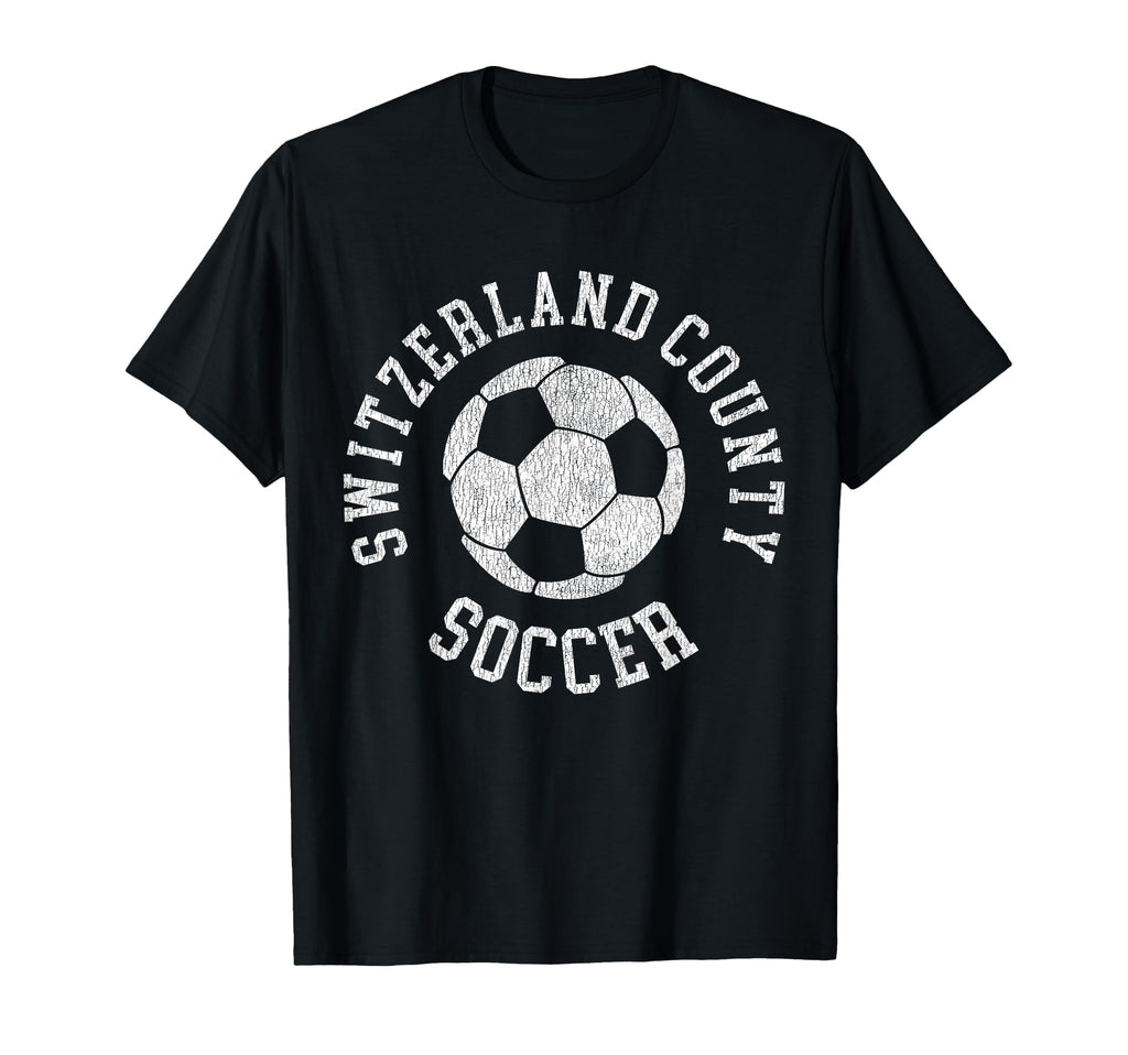 Switzerland County Soccer Distressed 90S T-Shirt - Aesthetic Graphic Unisex