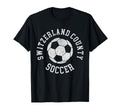 Switzerland County Soccer Distressed 90S T-Shirt - Aesthetic Graphic Unisex