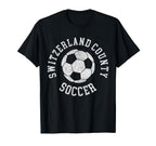 Switzerland County Soccer Distressed 90S T-Shirt - Aesthetic Graphic Unisex