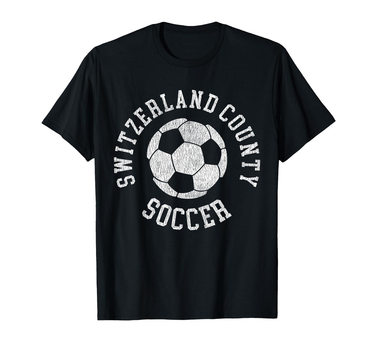 Switzerland County Soccer Distressed 90S T-Shirt - Aesthetic Graphic Unisex