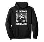 No Entrance Soccer Goalkeeper Soccer Hoodie - Fun Novelty Design Unisex