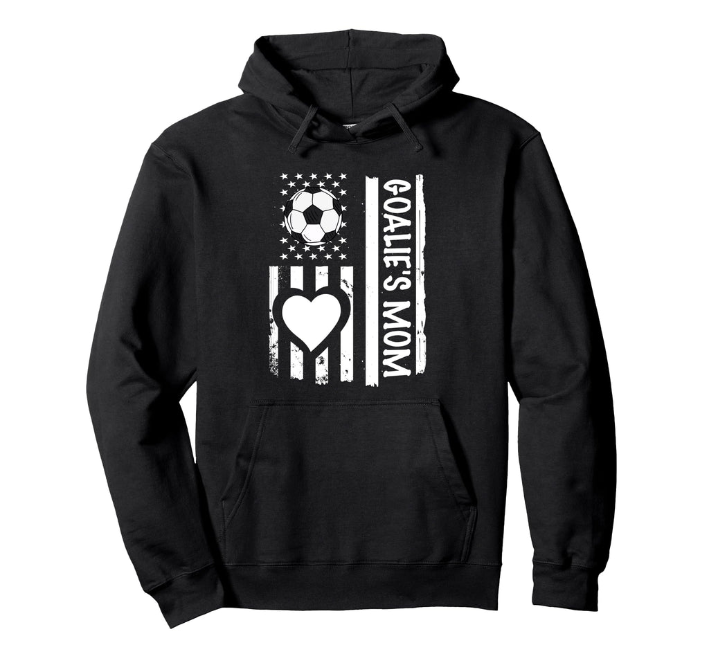 Soccer Goalie Mom Usa Flag Heart Hoodie - Trendy Graphic Men Women