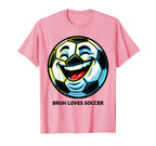 Bruh Loves Soccer Funny Soccer Ball T-Shirt - Aesthetic Graphic for Adults