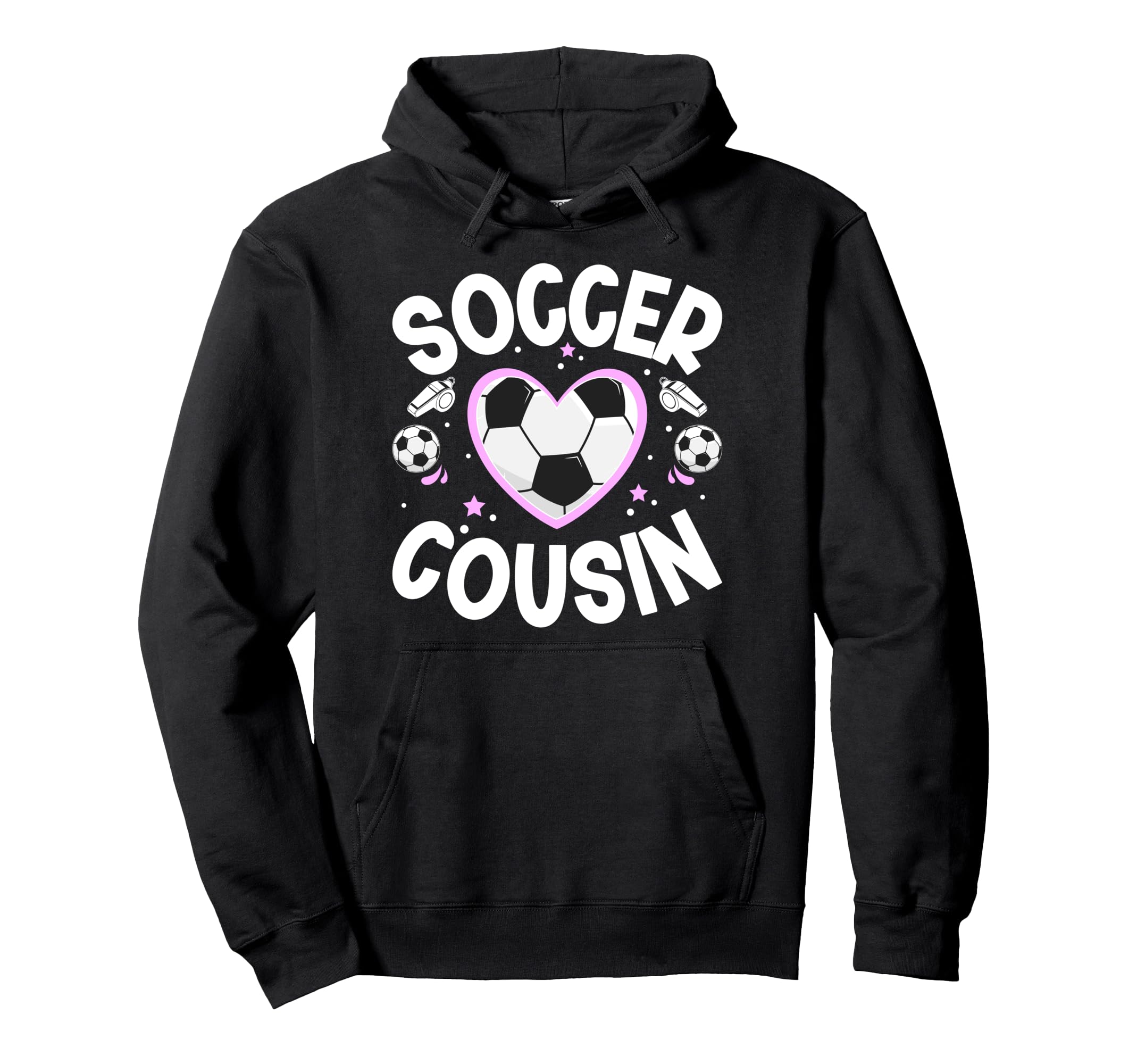 Soccer Cousin Heart Cousin Soccer Hoodie - Minimalist Print Men Women