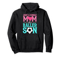 Just Single Mom Baller Son Soccer Ball Hoodie - Aesthetic Graphic Unisex