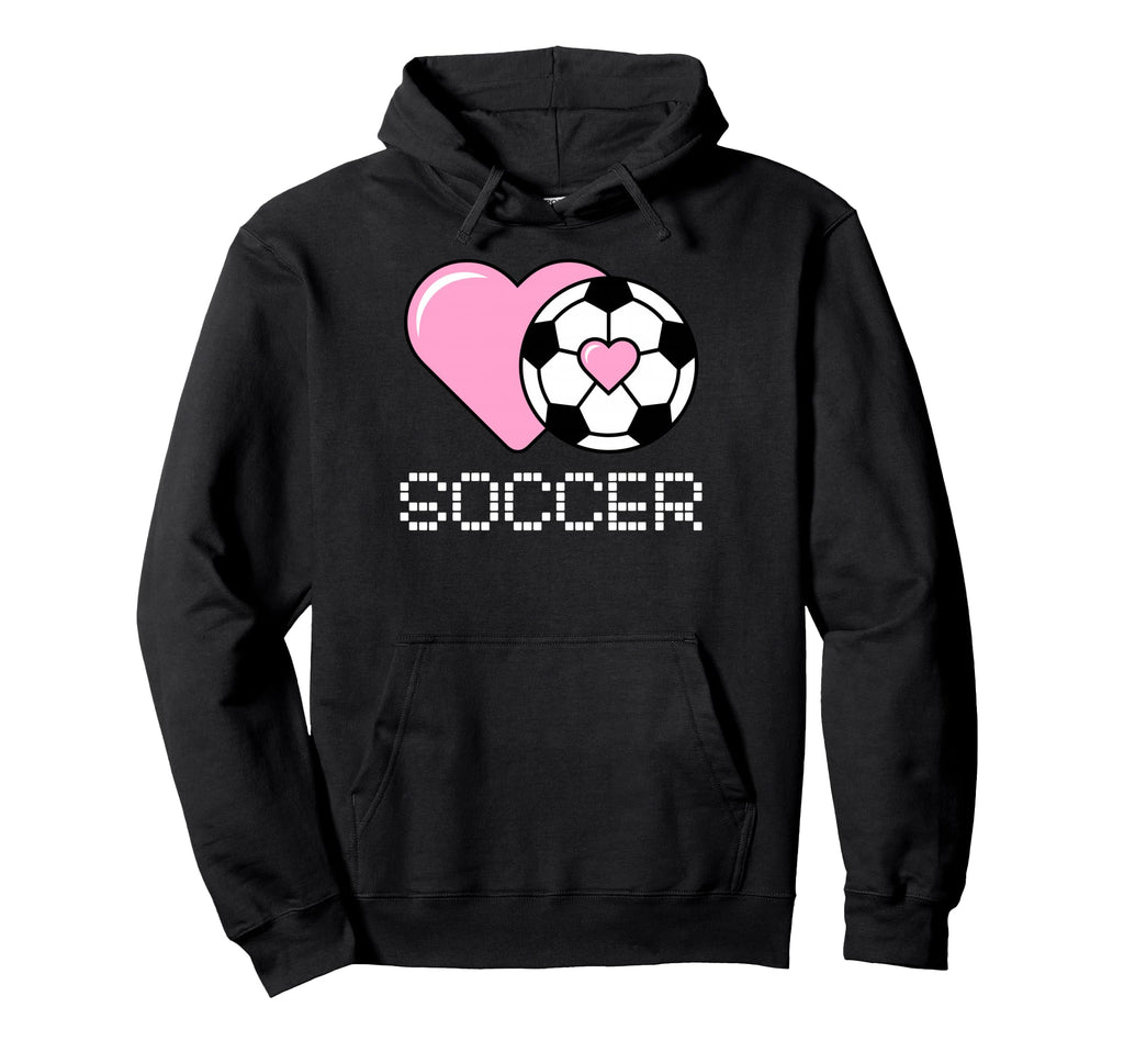 I Love Soccer Goalie Player Fan Hoodie - Casual Everyday Wear for Adults
