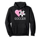 I Love Soccer Goalie Player Fan Hoodie - Casual Everyday Wear for Adults