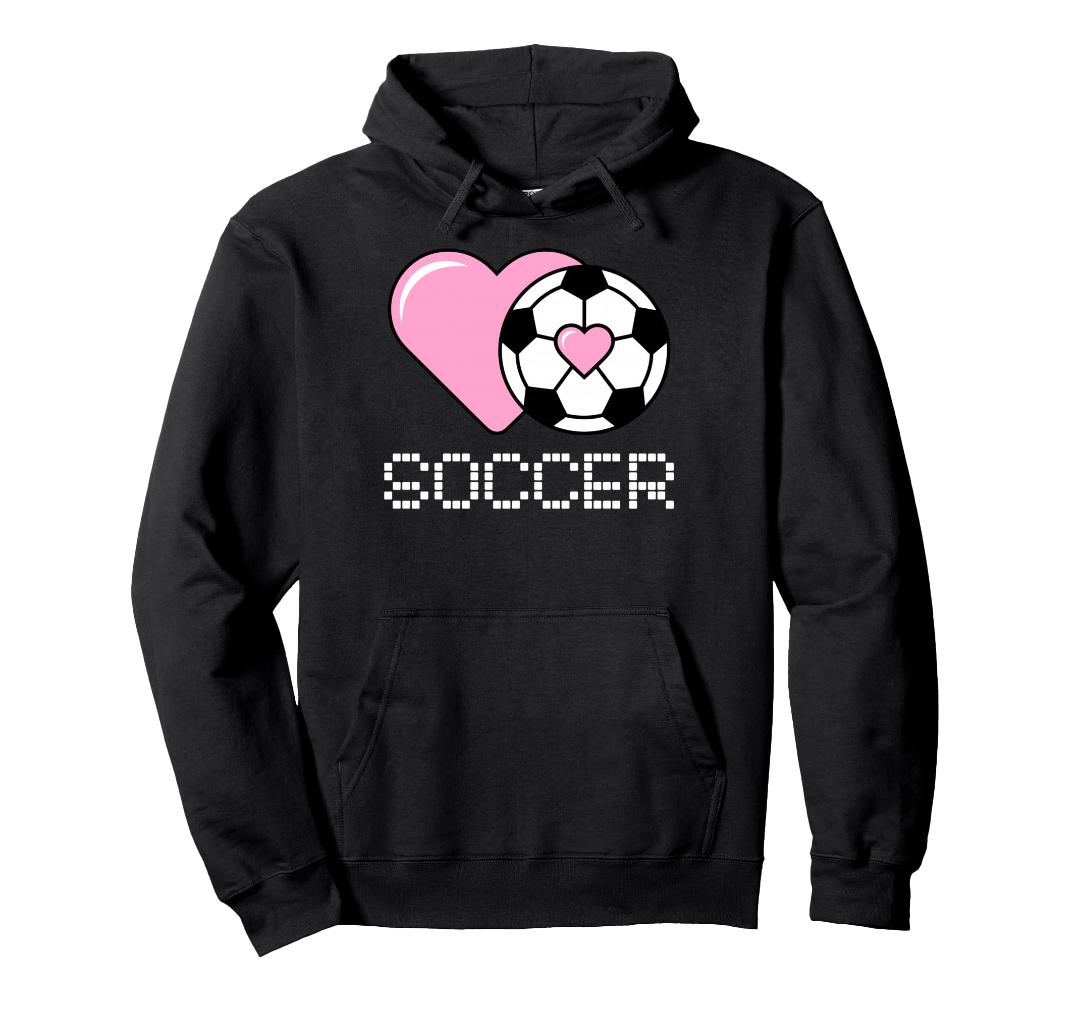 I Love Soccer Goalie Player Fan Hoodie - Casual Everyday Wear for Adults