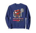 Love Soccer Heart Skills Sweatshirt - Fun Novelty Design for Adults
