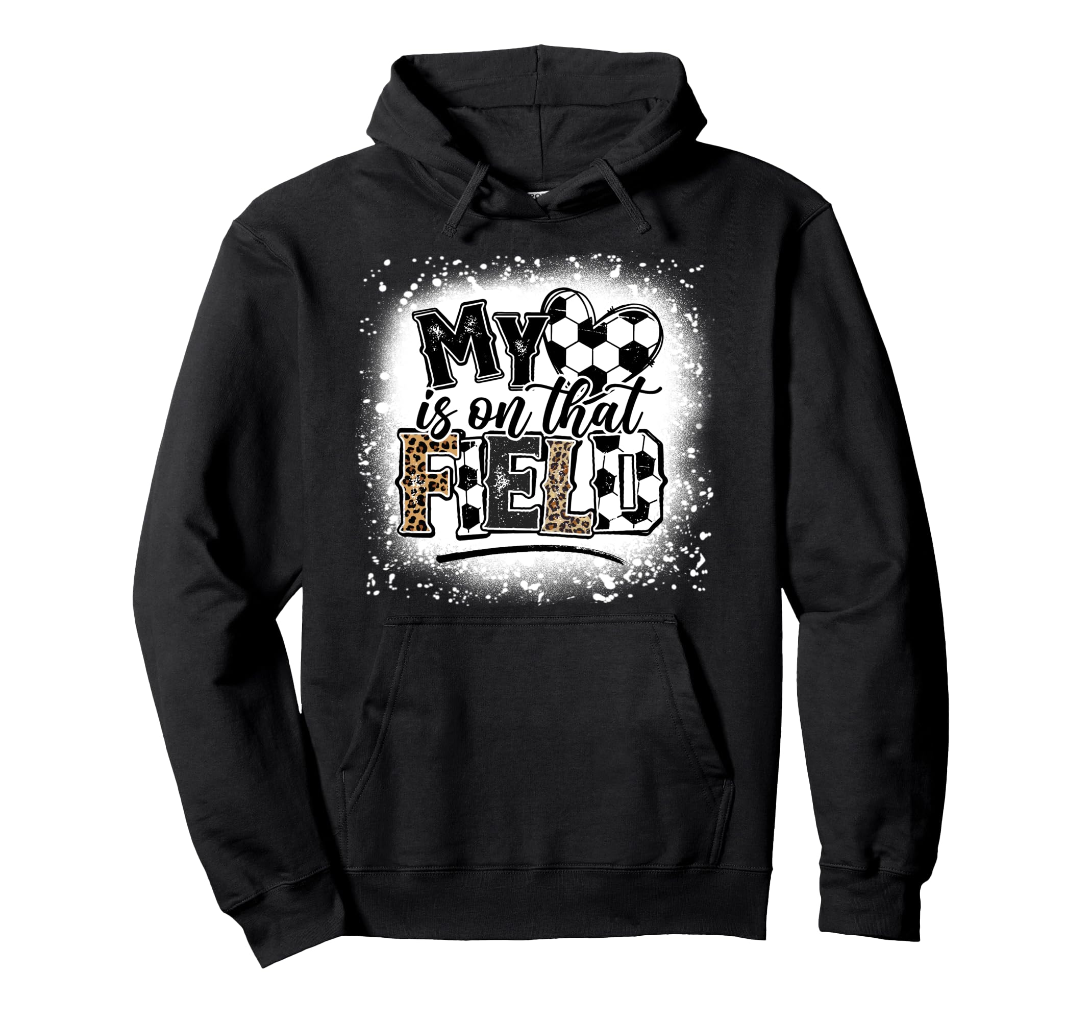 Leopard My Heart Is That Field Soccer Hoodie - Custom Art Print Men Women
