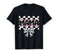 Checkered Soccer Mama Bow Leopard T-Shirt - Fun Novelty Design Men Women