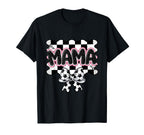 Checkered Soccer Mama Bow Leopard T-Shirt - Fun Novelty Design Men Women