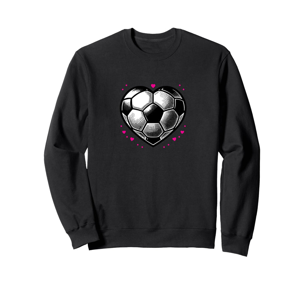 Soccer Ball Heart Mom Fan Parent Sweatshirt - Streetwear Style Men Women