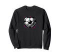 Soccer Ball Heart Mom Fan Parent Sweatshirt - Streetwear Style Men Women
