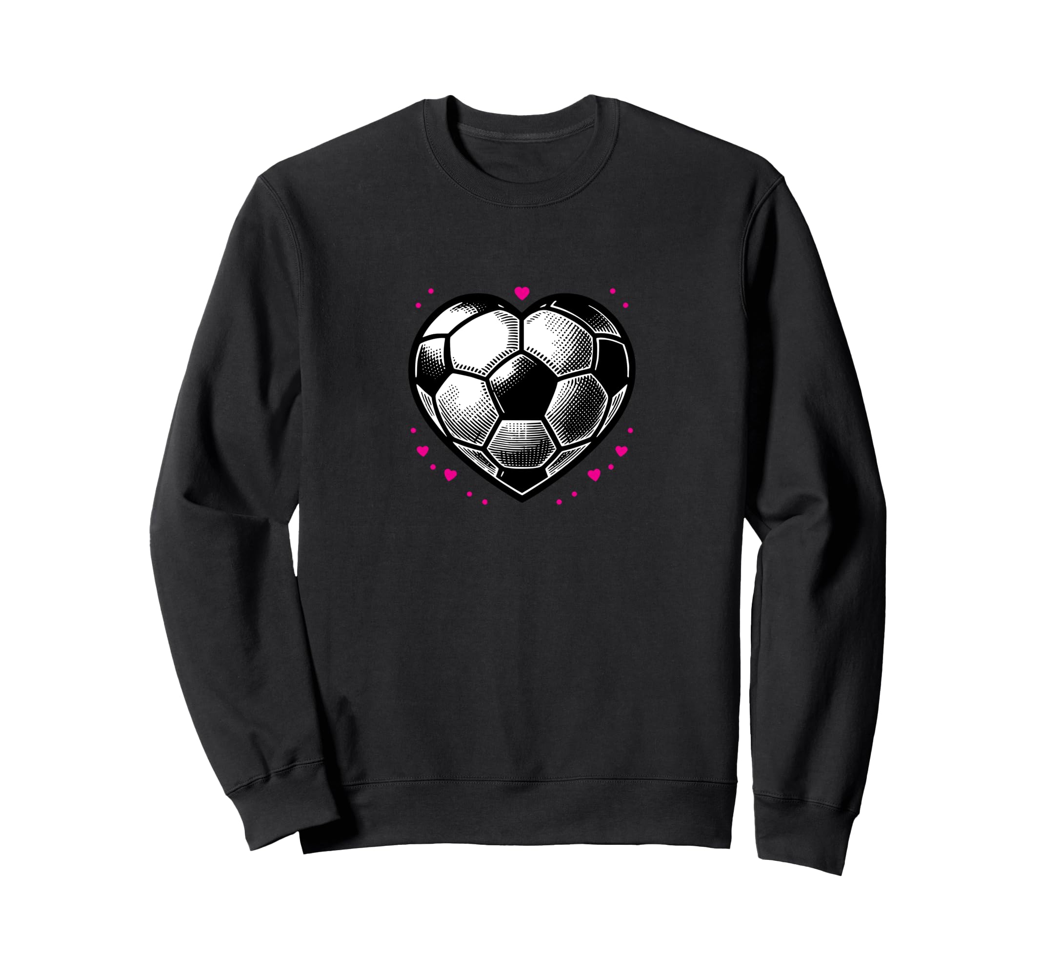 Soccer Ball Heart Mom Fan Parent Sweatshirt - Streetwear Style Men Women
