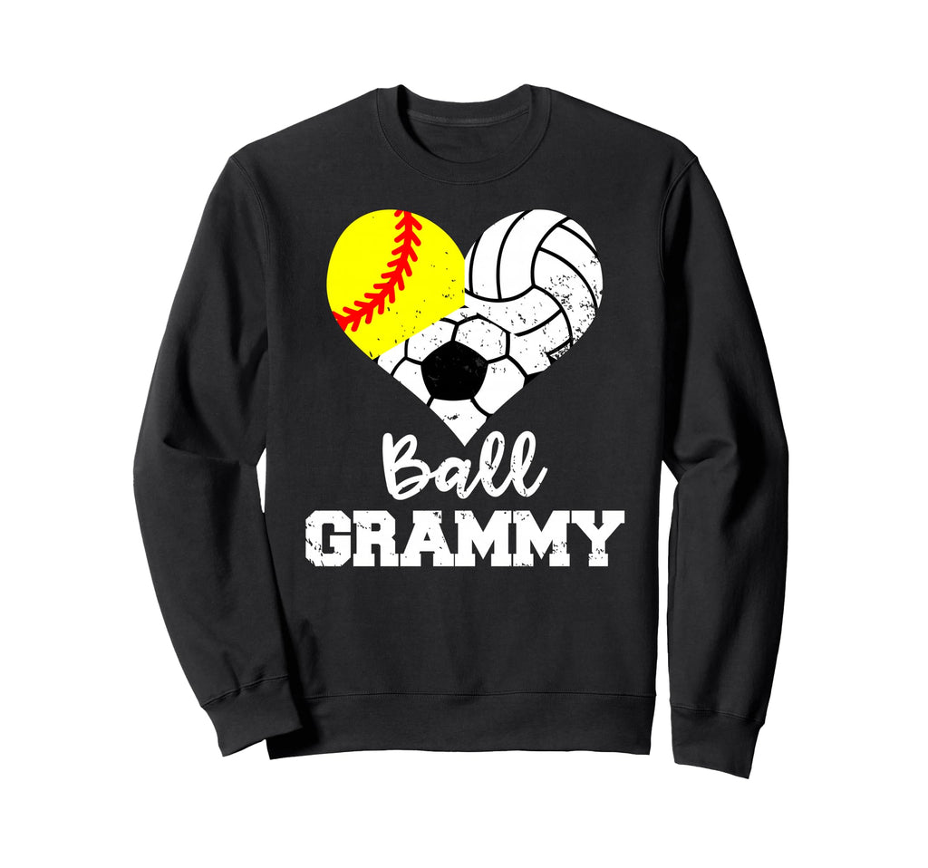 Ball Grammy Heart Funny Softball Sweatshirt - Novelty Apparel Men Women