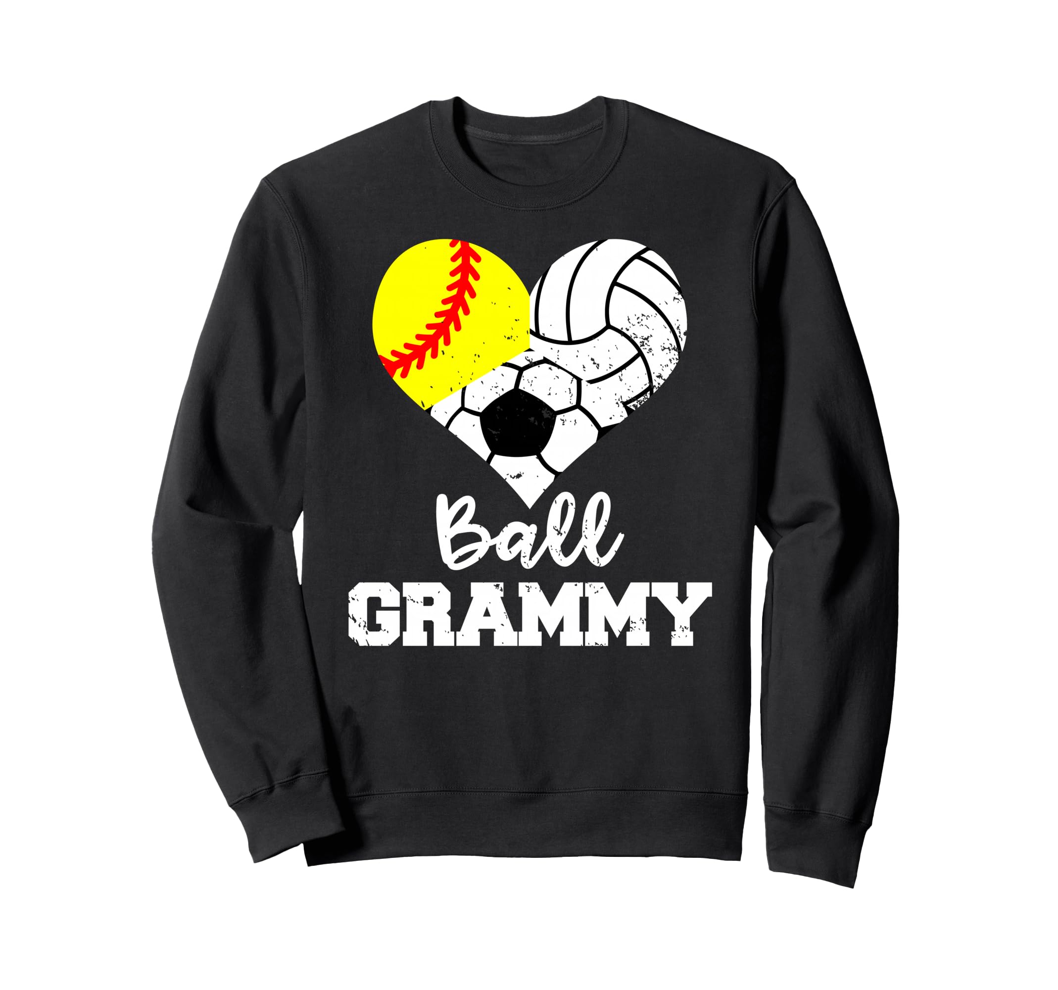Ball Grammy Heart Funny Softball Sweatshirt - Novelty Apparel Men Women
